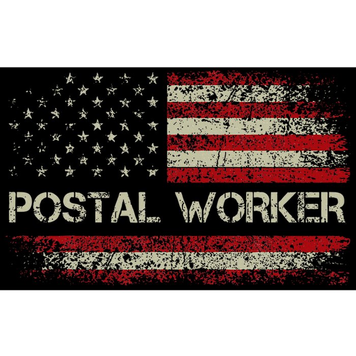 Postal Worker American Flag Us Postal Service Bumper Sticker