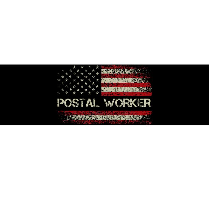 Postal Worker American Flag Us Postal Service Bumper Sticker