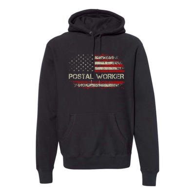 Postal Worker American Flag Us Postal Service Premium Hoodie