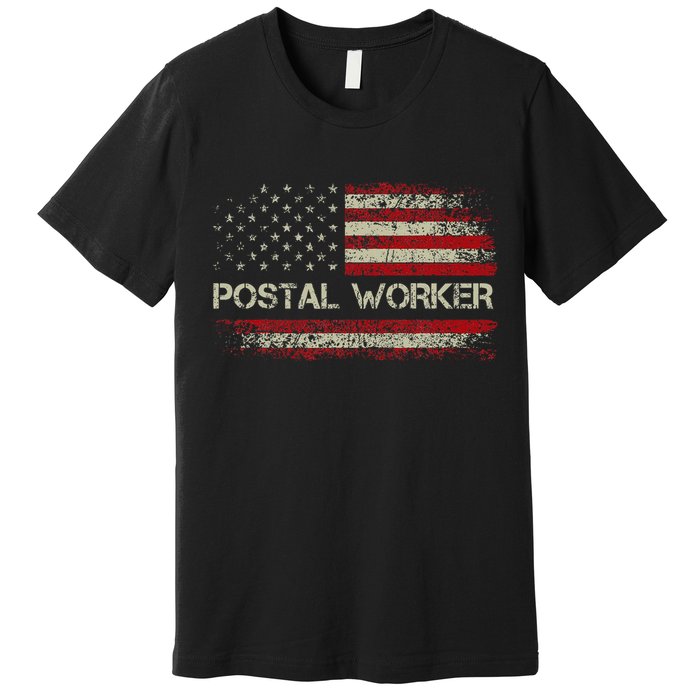 Postal Worker American Flag Us Postal Service Premium T-Shirt