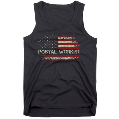 Postal Worker American Flag Us Postal Service Tank Top