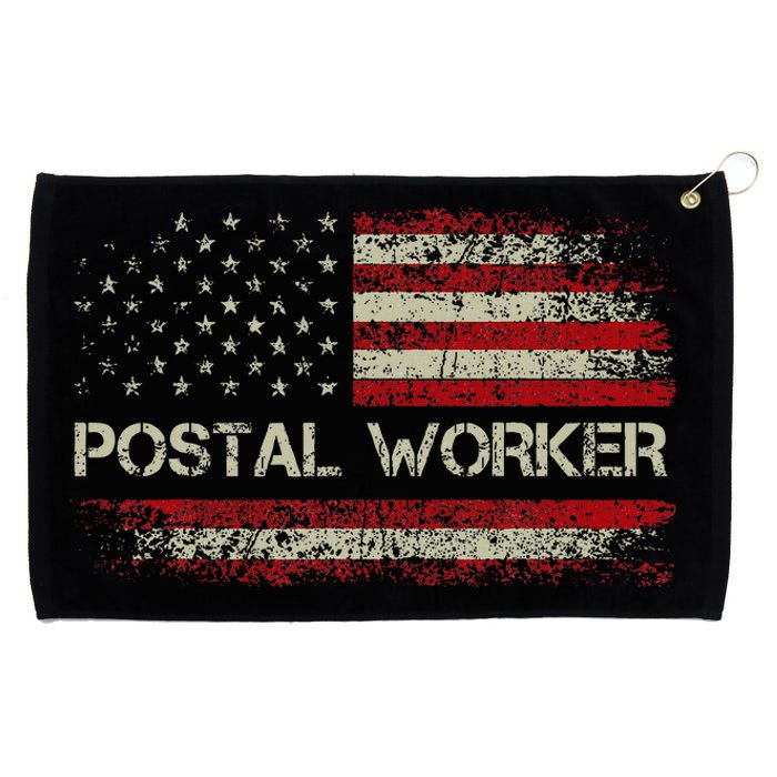 Postal Worker American Flag Us Postal Service Grommeted Golf Towel