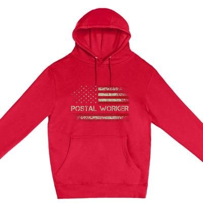 Postal Worker American Flag Us Postal Service Premium Pullover Hoodie