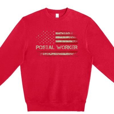 Postal Worker American Flag Us Postal Service Premium Crewneck Sweatshirt