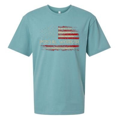 Postal Worker American Flag Us Postal Service Sueded Cloud Jersey T-Shirt