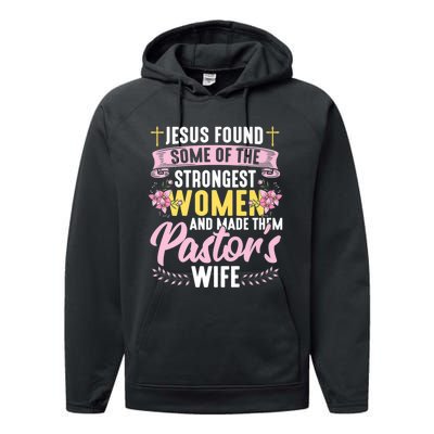 Pastor Wife Appreciation Church Christian Pastor Wife Premium Performance Fleece Hoodie