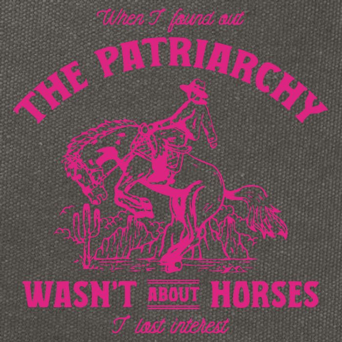 Patriarchy Wasnt About Horses I Lost Interest Ken Mojo Dojo Casa Hous Cotton Canvas Backpack