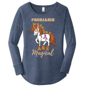 Psoriasis Warriors Are Magical Psoriasis Awareness Gift Women's Perfect Tri Tunic Long Sleeve Shirt