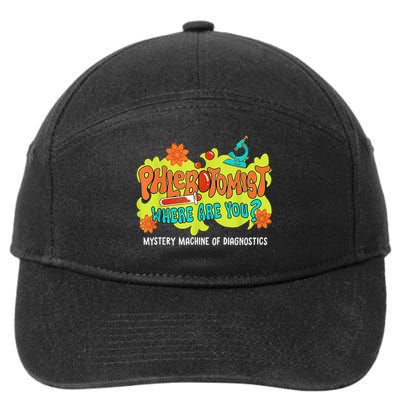 Phlebotomist Where Are You Mystery Machine Lab Week 2025 7-Panel Snapback Hat