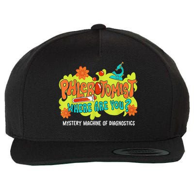 Phlebotomist Where Are You Mystery Machine Lab Week 2025 Wool Snapback Cap