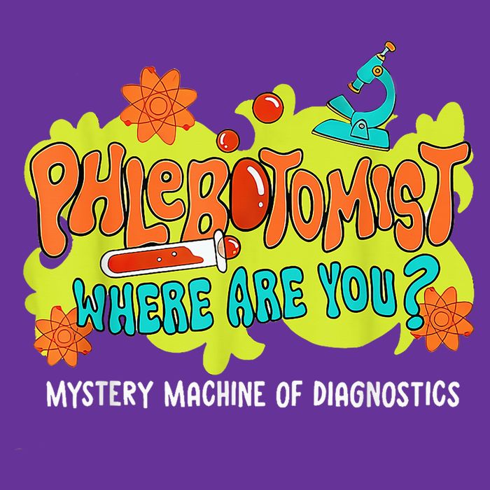 Phlebotomist Where Are You Mystery Machine Lab Week 2025 T-Shirt