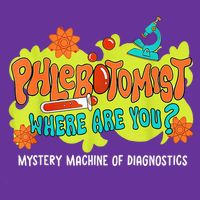 Phlebotomist Where Are You Mystery Machine Lab Week 2025 Button
