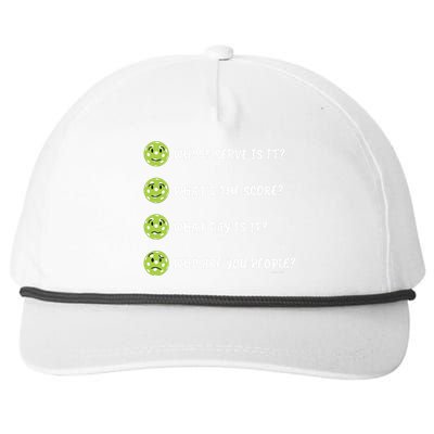 Pickleball Who Are You People Snapback Five-Panel Rope Hat