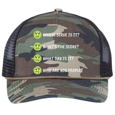 Pickleball Who Are You People Retro Rope Trucker Hat Cap