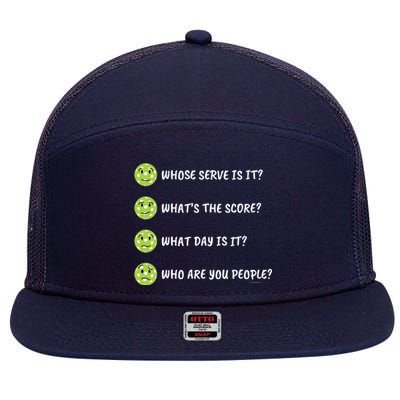 Pickleball Who Are You People 7 Panel Mesh Trucker Snapback Hat