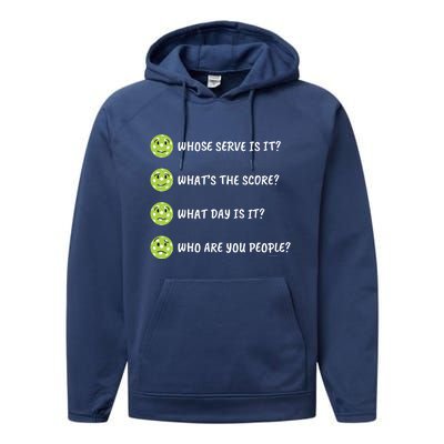 Pickleball Who Are You People Performance Fleece Hoodie