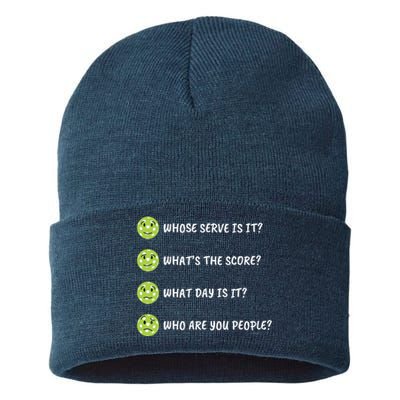 Pickleball Who Are You People Sustainable Knit Beanie