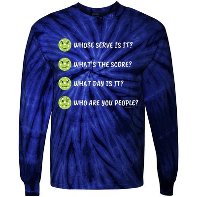 Pickleball Who Are You People Tie-Dye Long Sleeve Shirt