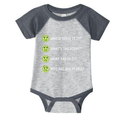 Pickleball Who Are You People Infant Baby Jersey Bodysuit