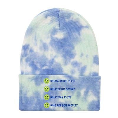 Pickleball Who Are You People Tie Dye 12in Knit Beanie