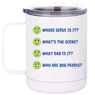 Pickleball Who Are You People 12 oz Stainless Steel Tumbler Cup