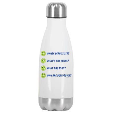 Pickleball Who Are You People Stainless Steel Insulated Water Bottle