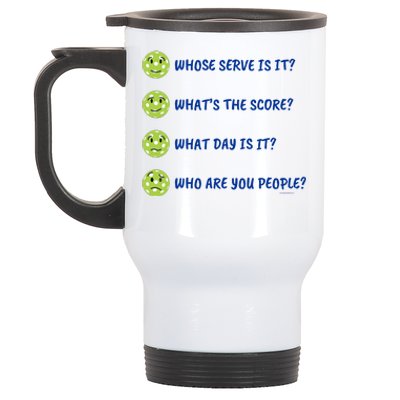 Pickleball Who Are You People Stainless Steel Travel Mug