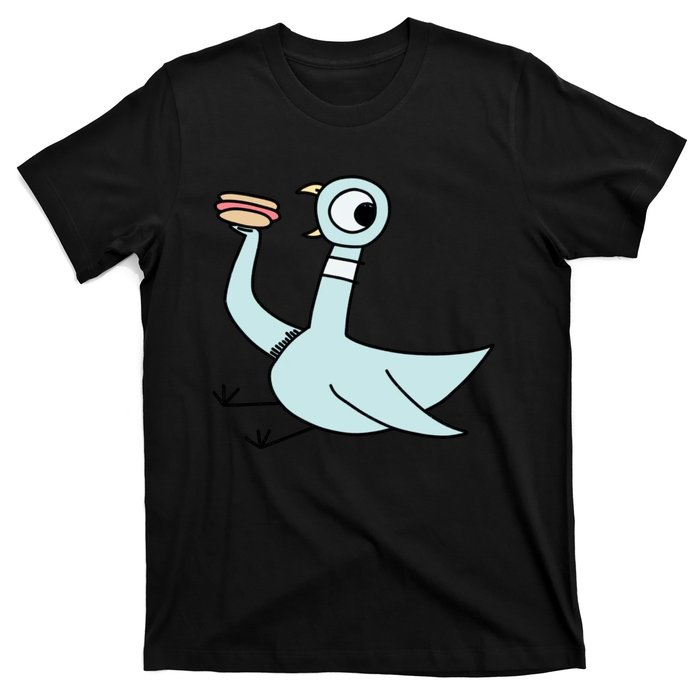 Pigeon With A Hotdog Fan Art T-Shirt