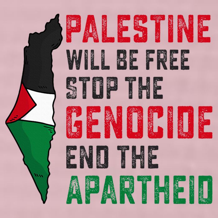 Palestine Will Be Free Stop The Genocide End The Apartheid 25L Jumbo Tote