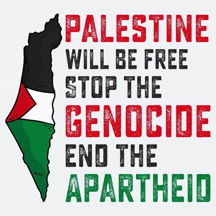Palestine Will Be Free Stop The Genocide End The Apartheid Sueded Cloud Jersey T-Shirt