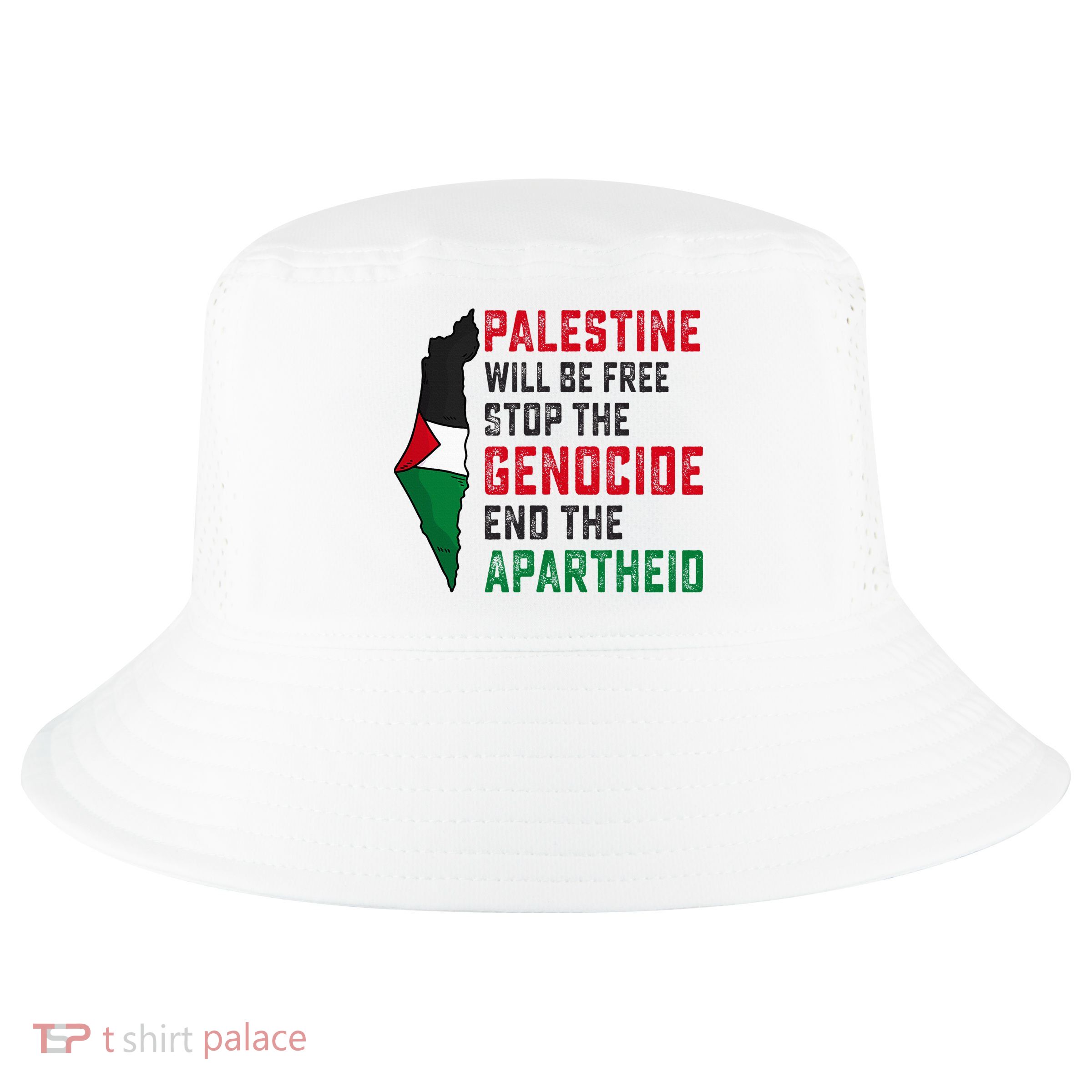 Palestine Will Be Free Stop The Genocide End The Apartheid Cool Comfort Performance Bucket Hat