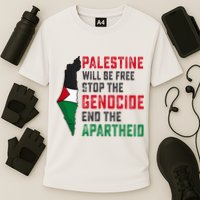 Palestine Will Be Free Stop The Genocide End The Apartheid Cooling Performance Crew T-Shirt