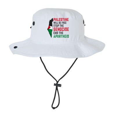 Palestine Will Be Free Stop The Genocide End The Apartheid Bucket Hat