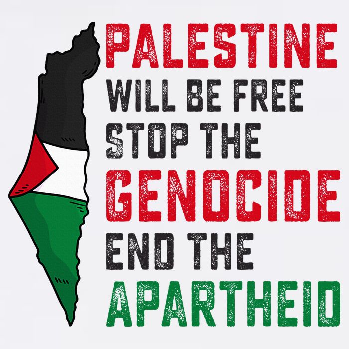 Palestine Will Be Free Stop The Genocide End The Apartheid Youth Performance Sprint T-Shirt