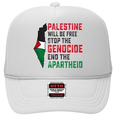Palestine Will Be Free Stop The Genocide End The Apartheid Trucker Hat
