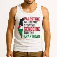 Palestine Will Be Free Stop The Genocide End The Apartheid Tank Top