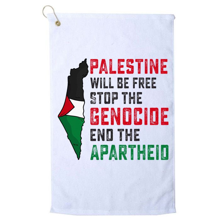 Palestine Will Be Free Stop The Genocide End The Apartheid Golf Towel