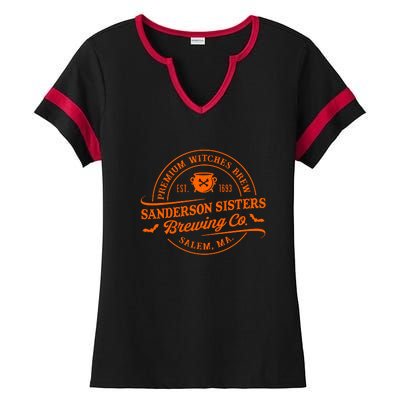 Premium Witches Brew Est 1963 Sanderson Sisters Brewing Co Halloween Costume Ladies Halftime Notch Neck Tee