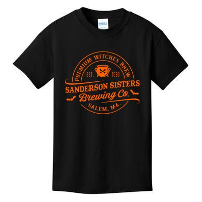 Premium Witches Brew Est 1963 Sanderson Sisters Brewing Co Halloween Costume Kids T-Shirt