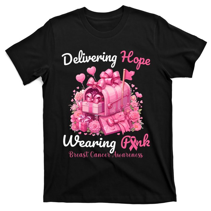 Postal Worker Breast Cancer Awareness October We Wear T-Shirt