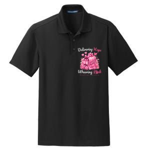 Postal Worker Breast Cancer Awareness October We Wear Dry Zone Grid Polo