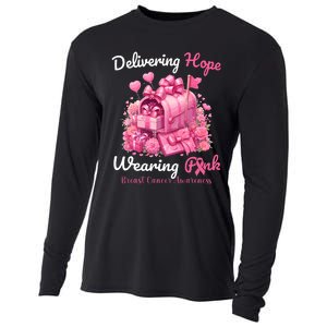 Postal Worker Breast Cancer Awareness October We Wear Cooling Performance Long Sleeve Crew