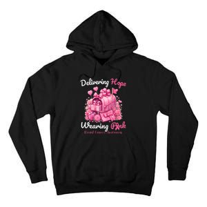 Postal Worker Breast Cancer Awareness October We Wear Tall Hoodie