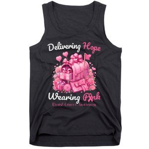 Postal Worker Breast Cancer Awareness October We Wear Tank Top