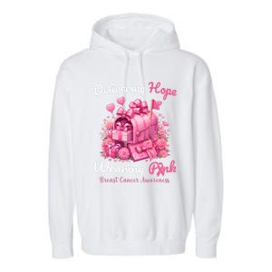 Postal Worker Breast Cancer Awareness October We Wear Garment-Dyed Fleece Hoodie