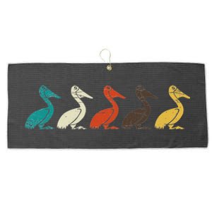 Pelican Water Bird Ornithology Tropical Pelican Gift Pelican Large Microfiber Waffle Golf Towel