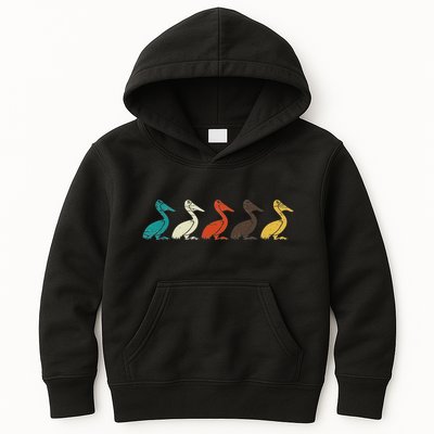 Pelican Water Bird Ornithology Tropical Pelican Gift Pelican Kids Hoodie