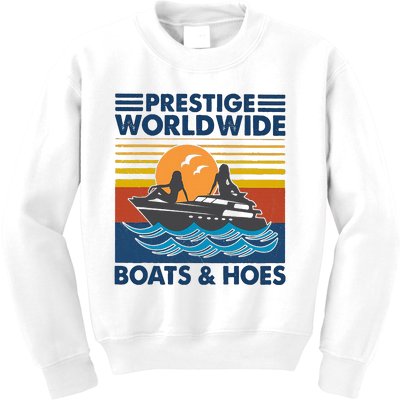 Prestige Worldwide Boats And Hoes Kids Sweatshirt