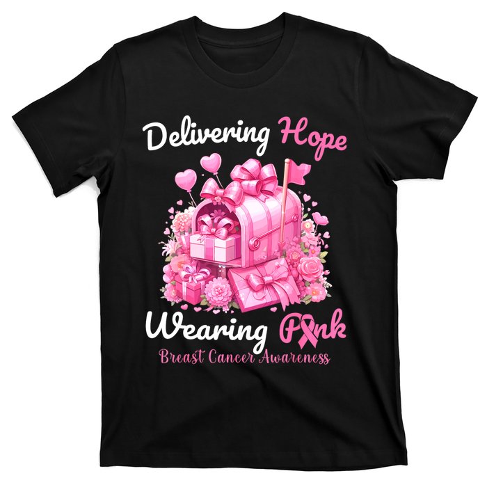 Postal Worker Breast Cancer Awareness October We Wear T-Shirt