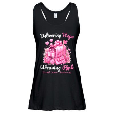 Postal Worker Breast Cancer Awareness October We Wear Ladies Essential Flowy Tank